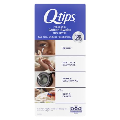 Q-tips Cotton Swabs For Hygiene and Beauty Care Original Cotton Swab Made With 100% Cotton 625 Count-UPStoxs