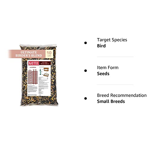 Kaytee Wild Bird Ultimate Birder's Blend Food Seed For Grosbeaks, Cardinals, Nuthatches, Woodpeckers & Other Wild Birds, 10 Pound-UPStoxs