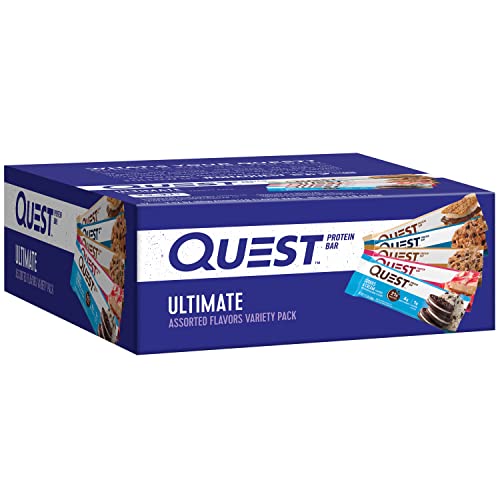 Quest Nutrition Ultimate Variety Pack Protein Bars, High Protein, Low Carb, Gluten Free, Keto Friendly, 12 Count-UPStoxs