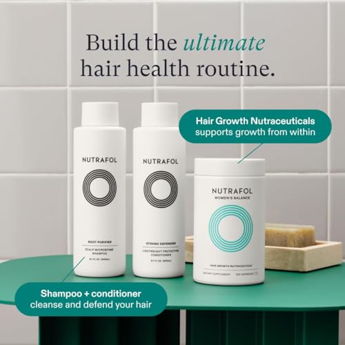 Nutrafol Women's Balance Hair Growth Supplements, Ages 45 and Up, Clinically Proven for Visibly Thicker Hair and Scalp Coverage, Dermatologist Recommended - 1 Month Supply-UPStoxs