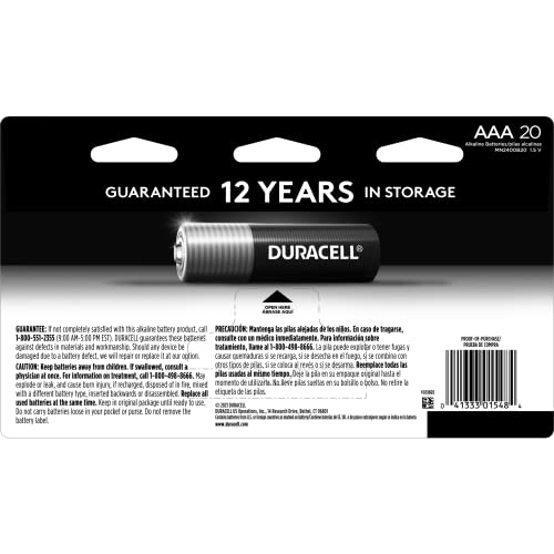 Duracell Coppertop AAA Batteries with Power Boost Ingredients, 20 Count Pack Triple A Battery with Long-lasting Power, Alkaline AAA Battery for Household and Office Devices-UPStoxs