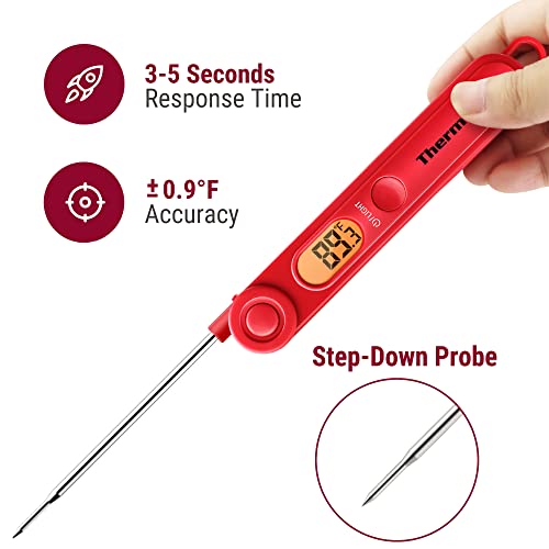 ThermoPro TP-03B Digital Meat Thermometer for Cooking Kitchen Food Candy Instant Read Thermometer with Backlight and Magnet for Oil Deep Fry BBQ Grill Smoker Thermometer-UPStoxs