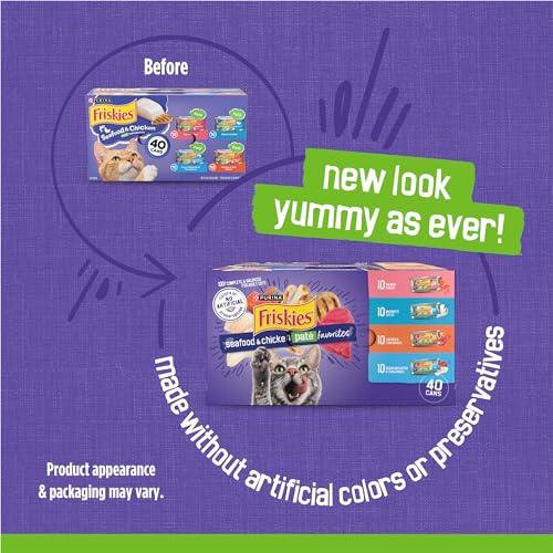 Purina Friskies Wet Cat Food Pate Variety Pack Seafood and Chicken Pate Favorites - (Pack of 40) 5.5 oz. Cans-UPStoxs