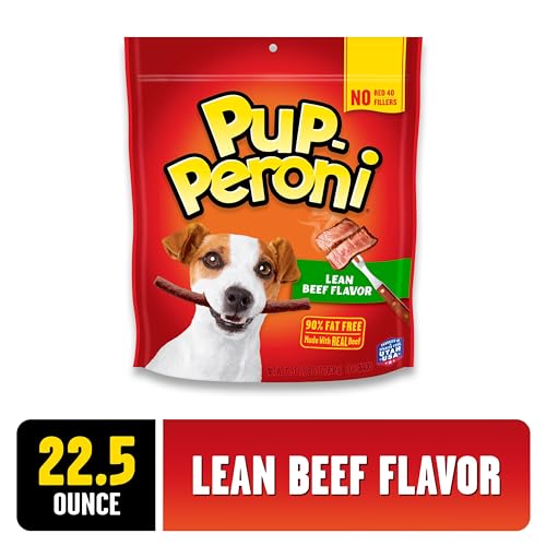 Pup-Peroni Dog Treats, Lean Beef Flavor, 22.5 Ounce, Made with Real Beef, 90% Fat Free-UPStoxs