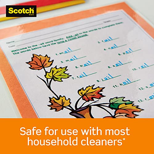 Scotch Thermal Laminating Pouches, For Use With Thermal Laminators, 8.9 x 11.4 Inches, Letter Size Sheets, 100 Count (Pack of 1)-UPStoxs