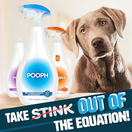Pooph Pet Odor Eliminator, 32oz Spray - Dismantles Odors on a Molecular Basis, Dogs, Cats, Freshener, Urine, Poop, Pee, Deodorizer, Natures, Puppy, Fresh, Clean, Furniture, Potty, Safe-UPStoxs