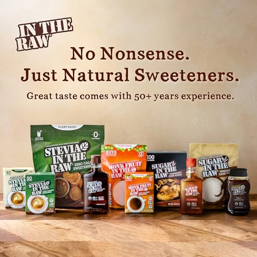Stevia In The Raw, Plant Based Zero Calorie, No Erythritol, Sugar Substitute, Sugar-Free Sweetener for Coffee, Hot & Cold Drinks, Suitable For Diabetics, Vegan, Gluten-Free, 100Count Packets (1 Pack)-UPStoxs