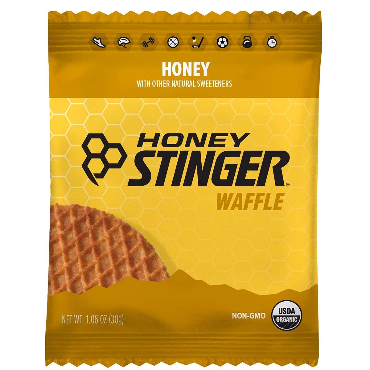 Honey Stinger Organic Honey Waffle, Energy Stroopwafel for Exercise, Endurance and Performance, Sports Nutrition for Home & Gym, Pre & During Workout, Box of 16 Waffles, 16.96 Ounce (Pack of 16)-UPStoxs