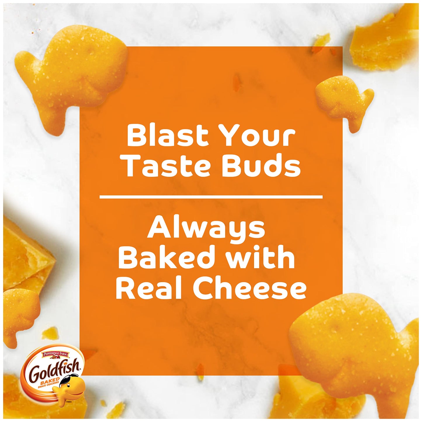 Goldfish Flavor Blasted Xtra Cheddar Cheese Crackers, 27.3 oz Carton-UPStoxs