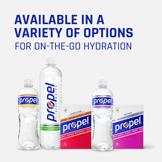 Propel, Grape, Zero Calorie Sports Drinking Water with Electrolytes and Vitamins C&E, 16.9 Fl Oz (Pack of 12)-UPStoxs