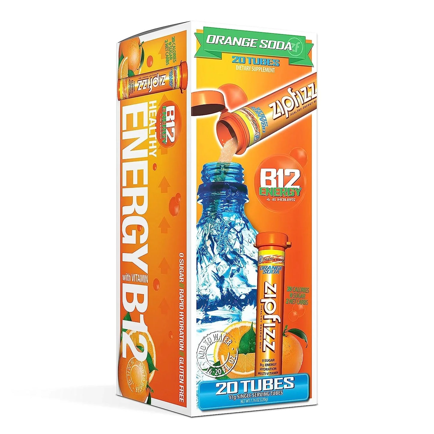 Zipfizz Energy Drink Mix, Peach Mango 20 ct.
