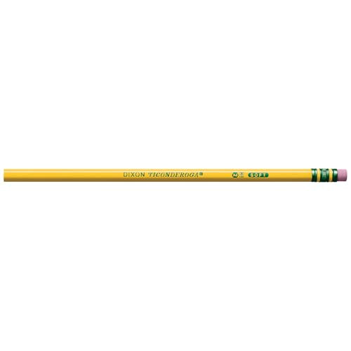 Ticonderoga Wood-Cased Pencils, Unsharpened, 2 HB Soft, Yellow, 24 Count-UPStoxs