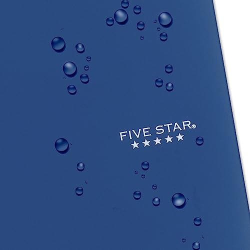 Five Star Spiral Notebook + Study App, 5 Subject, College Ruled Paper, Fights Ink Bleed, Water Resistant Cover, 8-1/2" x 11", 200 Sheets, Blue (73635)-UPStoxs