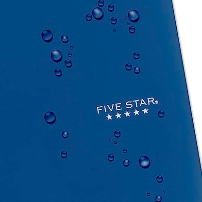 Five Star Spiral Notebook + Study App, 3 Subject, College Ruled Paper, Fights Ink Bleed, Water Resistant Cover, 8-1/2" x 11", 150 Sheets, Black (72069)-UPStoxs
