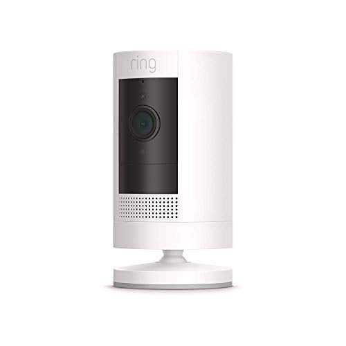 Ring Stick Up Cam Battery | Weather-Resistant Outdoor Camera, Live View, Color Night Vision, Two-way Talk, Motion alerts, Works with Alexa | White-UPStoxs