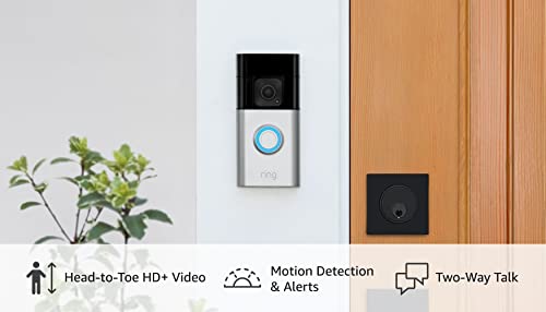 Ring Battery Doorbell Plus | Head-to-Toe HD+ Video, motion detection & alerts, and Two-Way Talk (2023 release)-UPStoxs