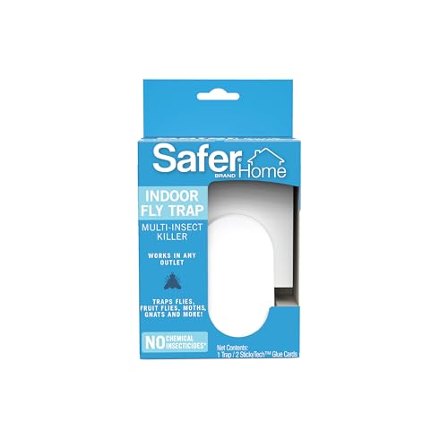 Safer Home SH502 Indoor Plug-In Fly Trap for Flies, Fruit Flies, Moths, Gnats, and Other Flying Insects – 400 Sq Ft of Protection-UPStoxs