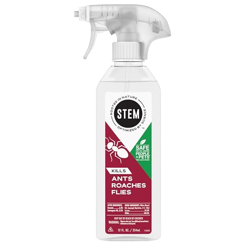 Stem Kills Ants, Roaches And Flies: Plant-Based Active Ingredient Bug Spray, Botanical Insecticide For Indoor And Outdoor Use; 12 fl oz (Pack Of 1)-UPStoxs