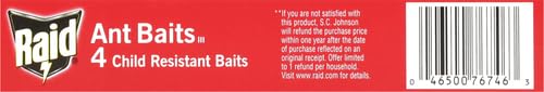 Raid Ant Killer Baits, For Household Use, Kills the Colony, Kills Ants for 3 Months, Child Resistant, 4 Count-UPStoxs