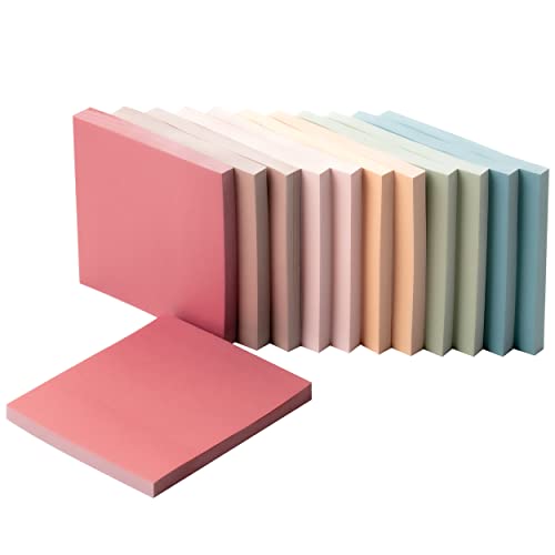 Mr. Pen- Sticky Notes, 3”x3”, 12 Pads, Vintage Colors Sticky Notes, Sticky Note, Self-Stick Note Pads, Sticky Pads Sticky Notes Aesthetic, Colorful Sticky Notes, Sticky Notes Bulk Sticky Notes-UPStoxs