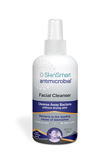 SkinSmart Facial Cleanser for Acne, Targets Bacteria for Active Teenage Athletes Post Workout and Adult Acne, 8 oz Spray Bottle, Safe for Multiple Daily Uses-UPStoxs