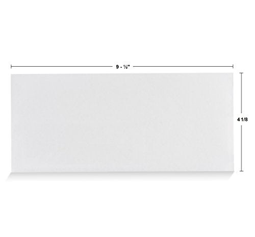 #10 Security Tinted Self-Seal Envelopes - No Window - Size 4-1/8 X 9-1/2 Inches - White - 24 LB - 100 Count (34100)-UPStoxs