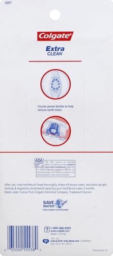 Colgate Extra Clean Toothbrush, Soft Toothbrush for Adults Packaging May Vary, 6 Count-UPStoxs