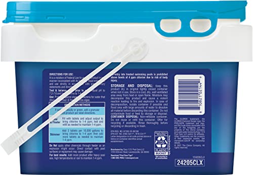 CLOROX Pool&Spa XtraBlue 3” Chlorinating Tablets, Kills Bacteria & Stops Algae, 5 LB-UPStoxs