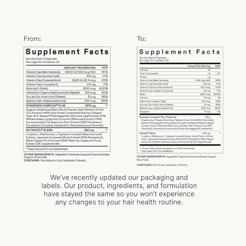 Nutrafol Women's Balance Hair Growth Supplements, Ages 45 and Up, Clinically Proven for Visibly Thicker Hair and Scalp Coverage, Dermatologist Recommended - 1 Month Supply-UPStoxs