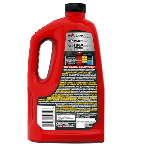 Drano Max Gel Drain Clog Remover and Cleaner for Shower or Sink Drains, Unclogs and Removes Hair, Soap Scum and Blockages, 80 Oz, Pack of 2-UPStoxs