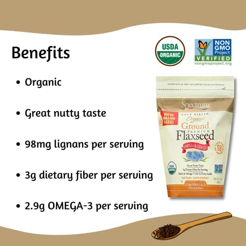 Spectrum Essentials Organic Ground Premium Flaxseed, 24 Oz-UPStoxs