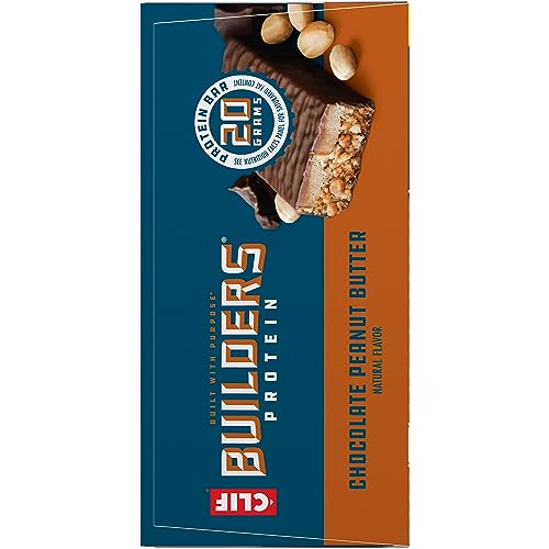 CLIF Builders - Chocolate Peanut Butter Flavor - Protein Bars - Gluten-Free - Non-GMO - Low Glycemic - 20g Protein - 2.4 oz.-UPStoxs
