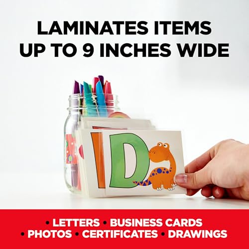 Scotch TL901X Thermal Laminator, 1 Laminating Machine, Gray, Laminate Recipe Cards, Photos and Documents, For Home, Office or School Supplies, 9 in.-UPStoxs