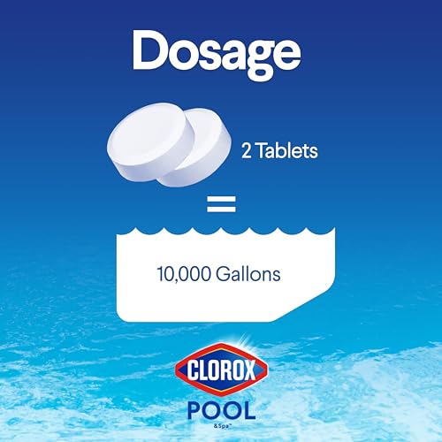 CLOROX Pool&Spa XtraBlue 3” Chlorinating Tablets, Kills Bacteria & Stops Algae, 5 LB-UPStoxs