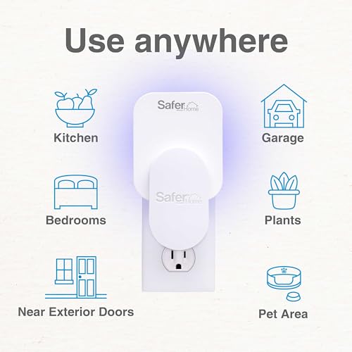 Safer Home SH502 Indoor Plug-In Fly Trap for Flies, Fruit Flies, Moths, Gnats, and Other Flying Insects – 400 Sq Ft of Protection-UPStoxs