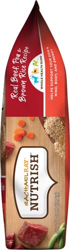 Rachael Ray Nutrish Premium Natural Dry Dog Food with Added Vitamins, Minerals & Taurine, Real Beef, Pea, & Brown Rice Recipe, 40 Pounds (Packaging May Vary)-UPStoxs