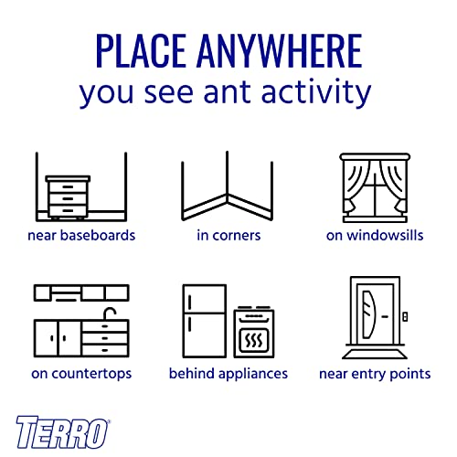 TERRO T300B Liquid Ant Killer, 12 Bait Stations-UPStoxs