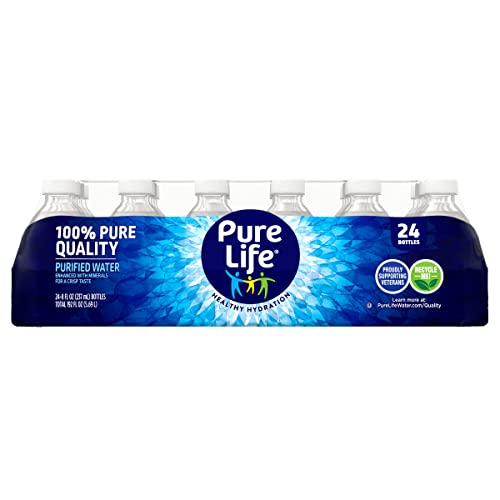 Pure Life, Purified Water, 8 Fl Oz, Plastic Bottled Water, 24 Pack-UPStoxs