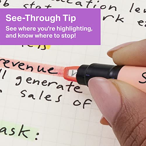 Sharpie Clear View Highlighter Sticks, Chisel Tip, Assorted Fluorescent, 8 Count-UPStoxs