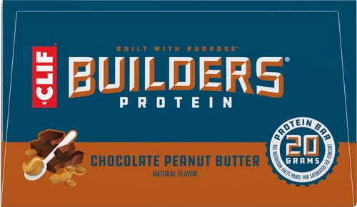 CLIF Builders - Chocolate Peanut Butter Flavor - Protein Bars - Gluten-Free - Non-GMO - Low Glycemic - 20g Protein - 2.4 oz.-UPStoxs