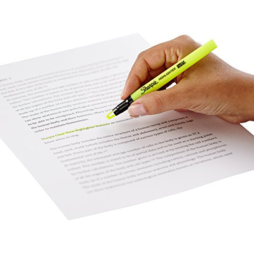 Sharpie Clear View Highlighter Sticks, Chisel Tip, Assorted Fluorescent, 8 Count-UPStoxs