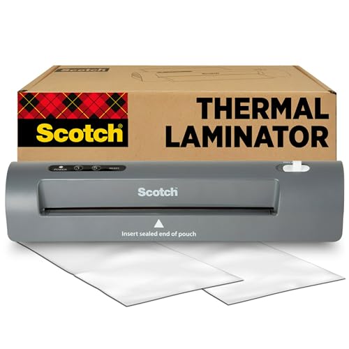 Scotch TL901X Thermal Laminator, 1 Laminating Machine, Gray, Laminate Recipe Cards, Photos and Documents, For Home, Office or School Supplies, 9 in.-UPStoxs