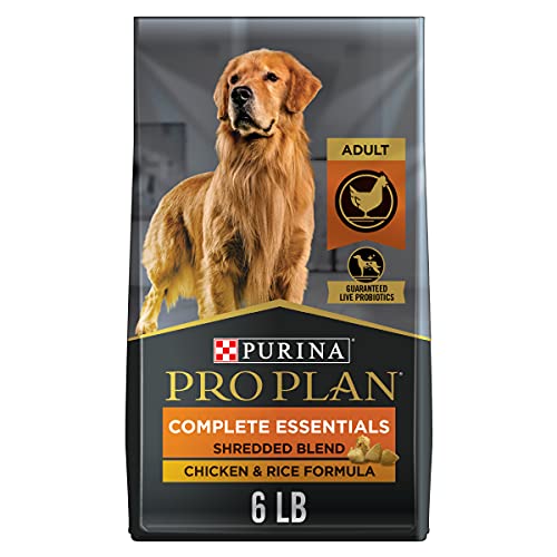 Purina Pro Plan High Protein Dog Food With Probiotics for Dogs, Shredded Blend Chicken & Rice Formula - 6 lb. Bag-UPStoxs