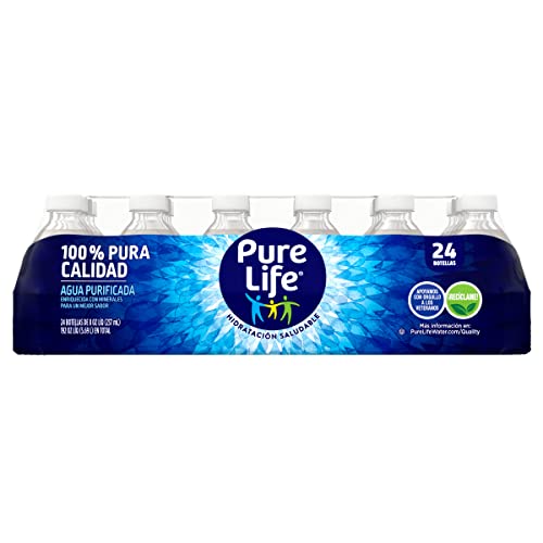 Pure Life, Purified Water, 8 Fl Oz, Plastic Bottled Water, 24 Pack-UPStoxs