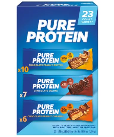 Pure Protein Bars Gluten Free, Chocolate Variety Pack 23 ct.