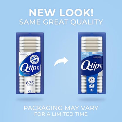 Q-tips Cotton Swabs For Hygiene and Beauty Care Original Cotton Swab Made With 100% Cotton 625 Count-UPStoxs