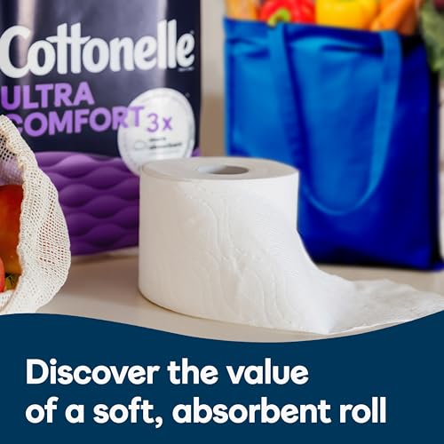 Cottonelle Ultra Comfort Toilet Paper with Cushiony CleaningRipples Texture, 24 Family Mega Rolls (24 Family Mega Rolls = 108 Regular Rolls) (4 Packs of 6), 296 Sheets per Roll, Packaging May Vary-UPStoxs