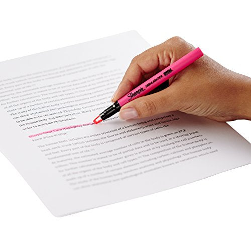 Sharpie Clear View Highlighter Sticks, Chisel Tip, Assorted Fluorescent, 8 Count-UPStoxs