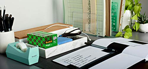 Scotch Magic Tape, 3 Rolls, Numerous Applications, Invisible, Engineered for Repairing, 3/4 x 300 Inches, Dispensered (3105)-UPStoxs