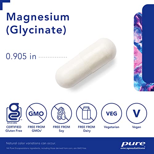 Pure Encapsulations Magnesium (Glycinate) - Supplement to Support Stress Relief, Sleep, Heart Health, Nerves, Muscles, and Metabolism* - with Magnesium Glycinate - 90 Capsules-UPStoxs